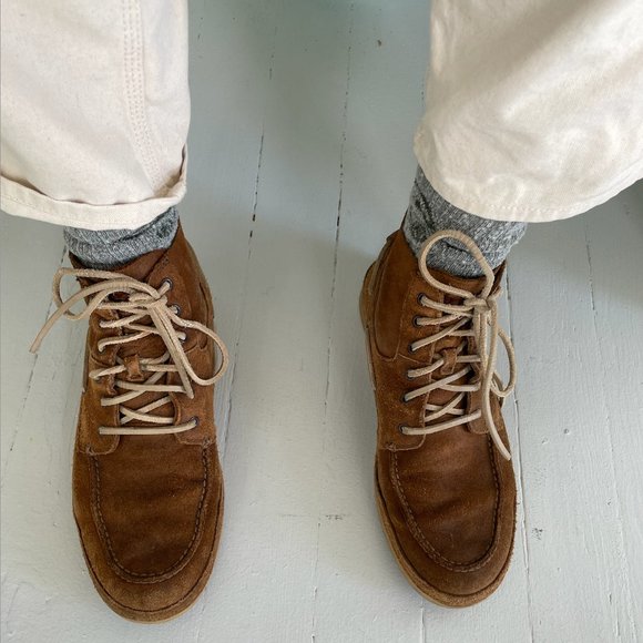 UGG Mens Boots Shoes Size 11.5 Brown Leather Vibram 1006144 Chukka Lace Up Mid - Picture 1 of 5